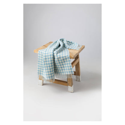 Johnstons of Elgin Donegal Cashmere Baby Blanket in Blue — view 4
