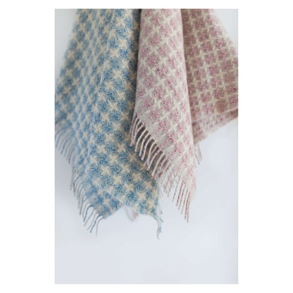 Johnstons of Elgin Donegal Cashmere Baby Blanket in Pink — view 7