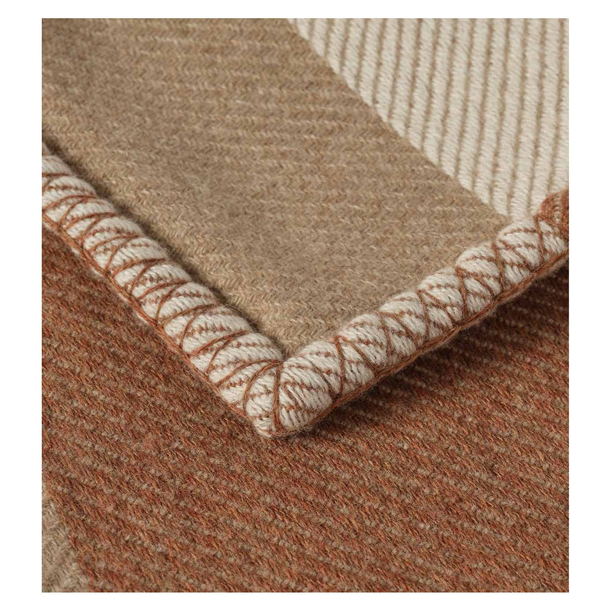 Johnstons of Elgin Geometric Throw in Contemporary Neutral — detail