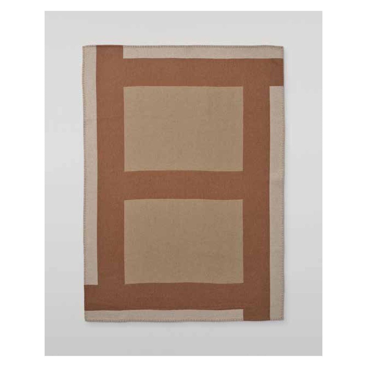 Johnstons of Elgin Geometric Throw in Contemporary Neutral — laid flat