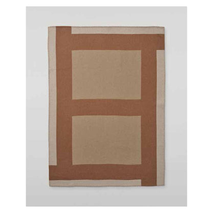 Johnstons of Elgin Geometric Throw in Contemporary Neutral — laid flat