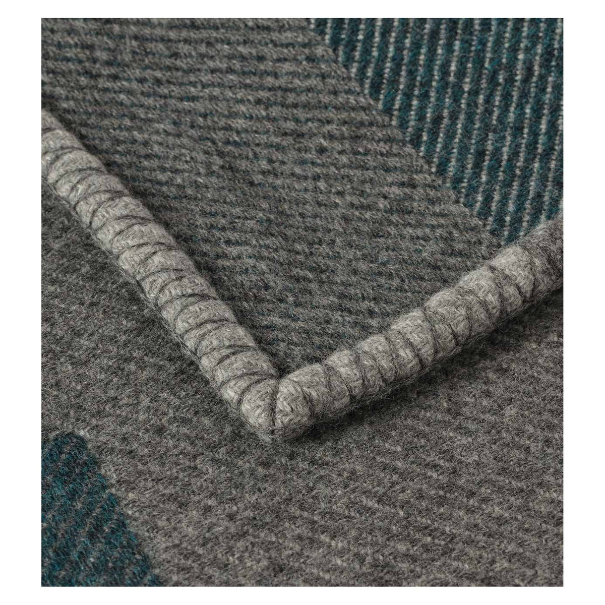 Johnstons of Elgin Geometric Throw in Earth Mineral — detail