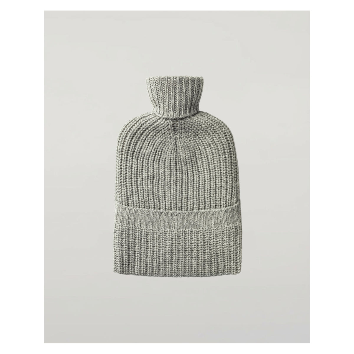 Johnstons of Elgin Cashmere Hot Water Bottle Cover in Light Grey — detail