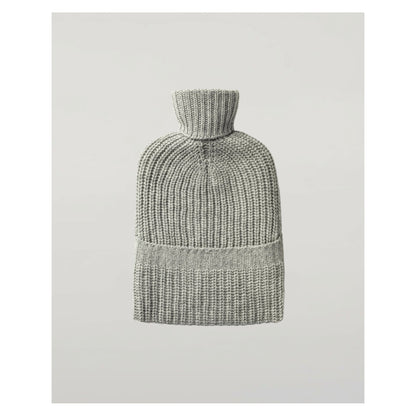 Johnstons of Elgin Cashmere Hot Water Bottle Cover in Light Grey — detail