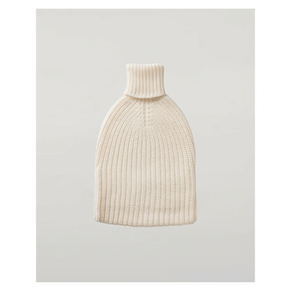 Johnstons of Elgin Cashmere Hot Water Bottle Cover in White Ribbed