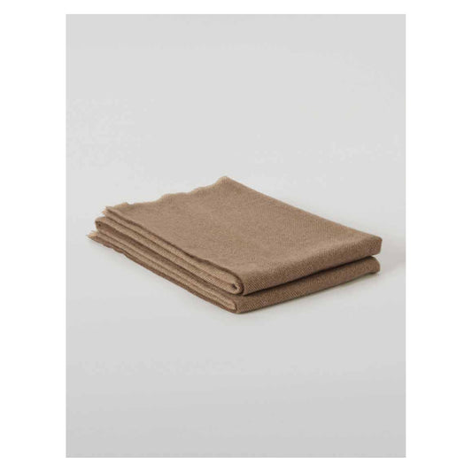 Johnstons of Elgin Mountain Twill Throw in Natural