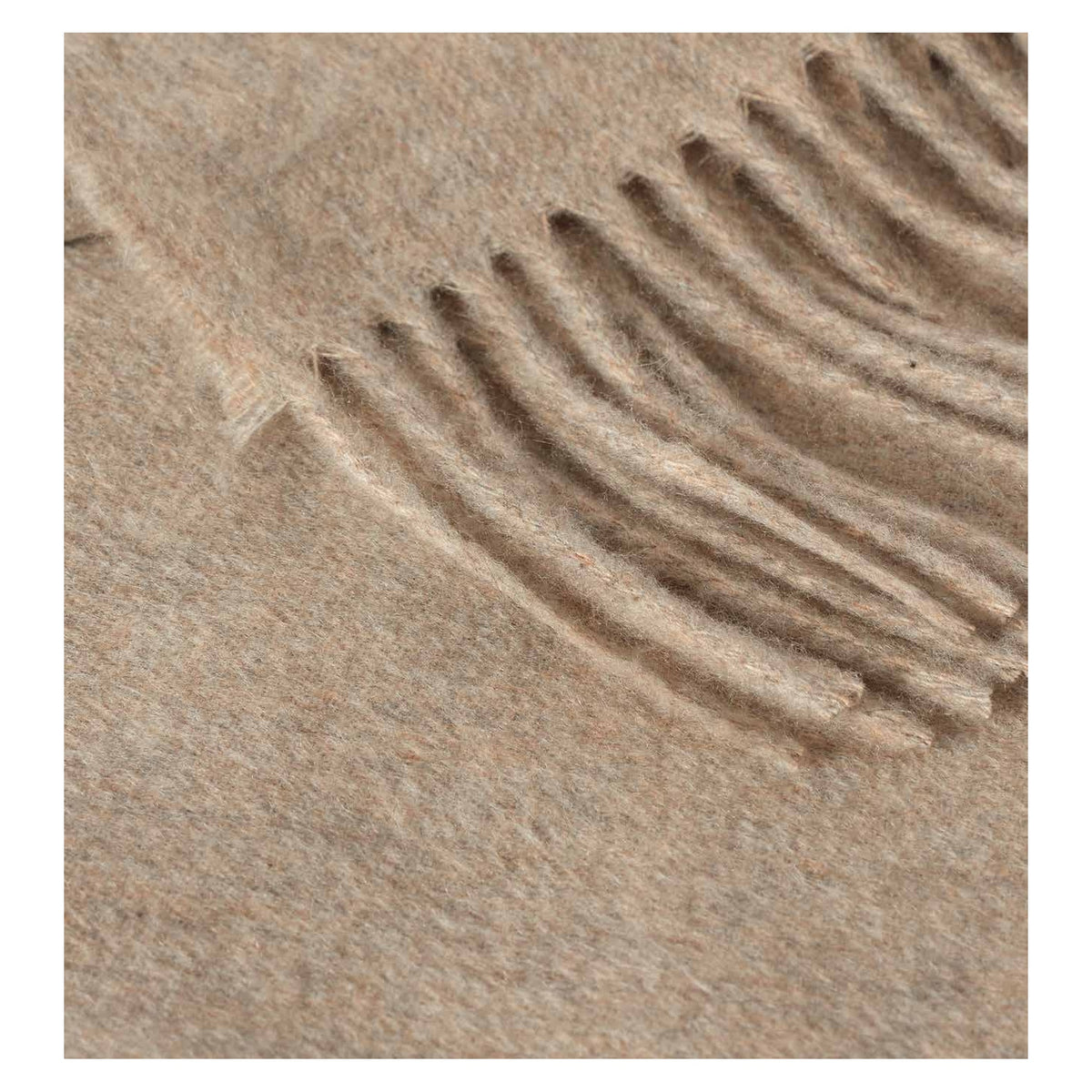 Johnstons of Elgin Plain Throw in Ash — detail
