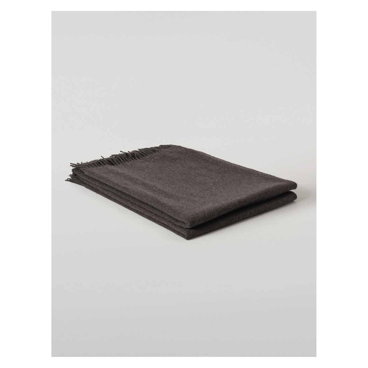 Johnstons of Elgin Plain Throw in Charcoal
