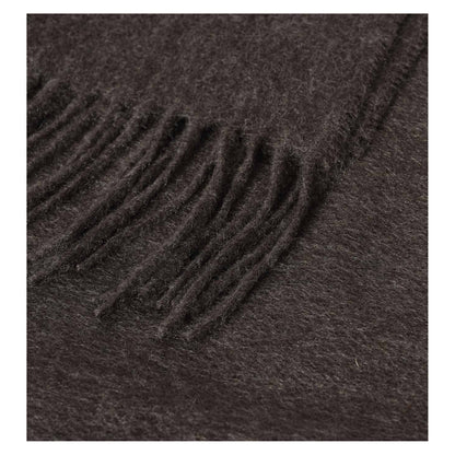 Johnstons of Elgin Plain Throw in Charcoal — detail