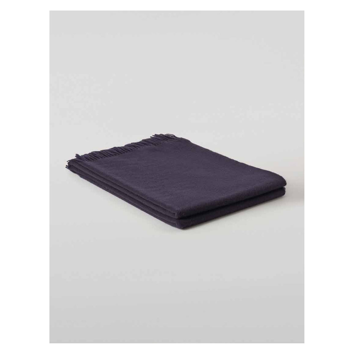 Johnstons of Elgin Plain Throw in Dark Navy