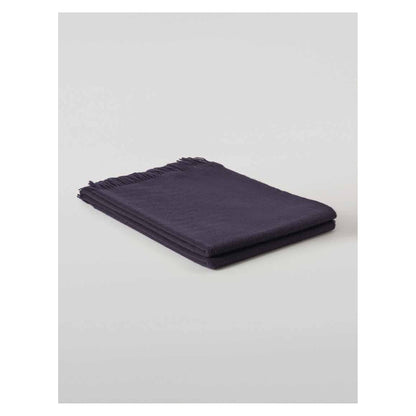 Johnstons of Elgin Plain Throw in Dark Navy