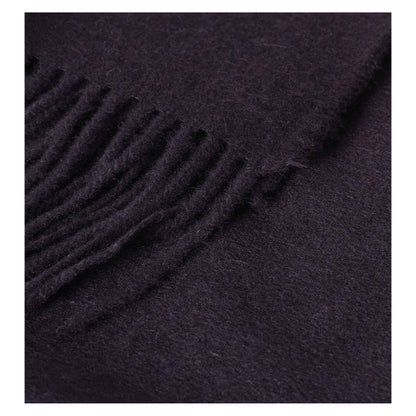 Johnstons of Elgin Plain Throw in Dark Navy — detail