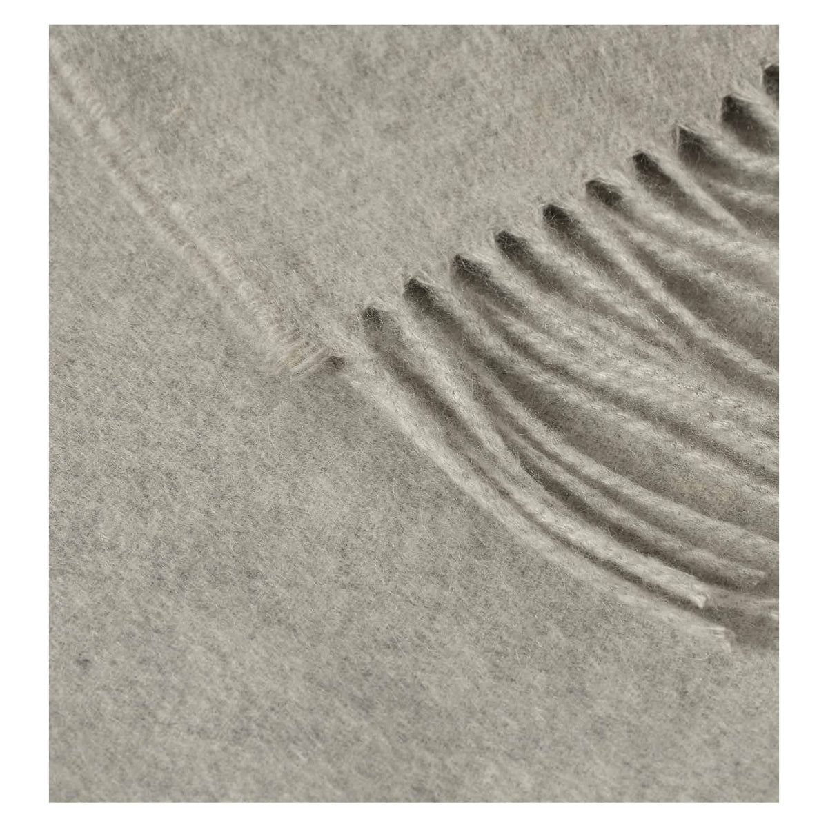 Johnstons of Elgin Plain Throw in Silver — detail