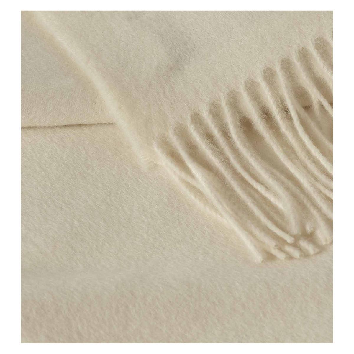 Johnstons of Elgin Plain Throw in White — detail