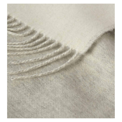Plaid réversible uni Johnstons of Elgin, coloris Argent / blanc — détail