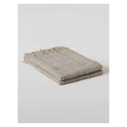Johnstons of Elgin Luxury Texture Throw in Grey & Natural