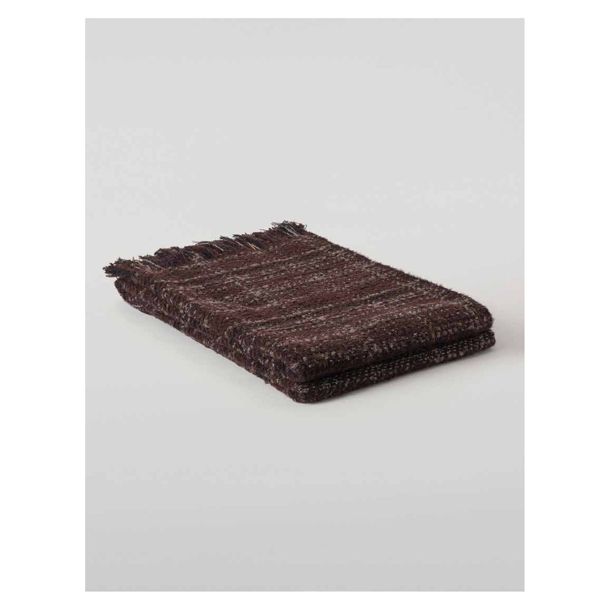 Johnstons of Elgin Luxury Texture Throw in Peat & Navy