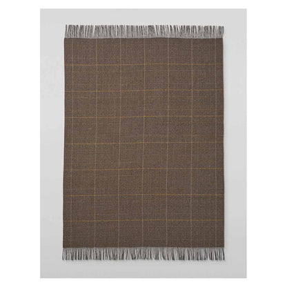 Johnstons of Elgin Tweed Glen Check Throw in Urquhart — laid flat