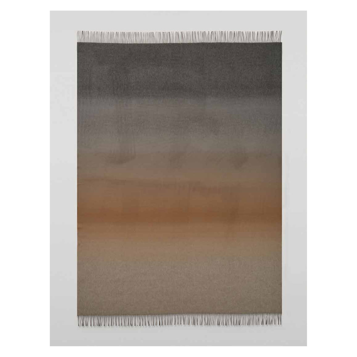 Johnstons of Elgin Umbra Throw in Cairn — laid flat