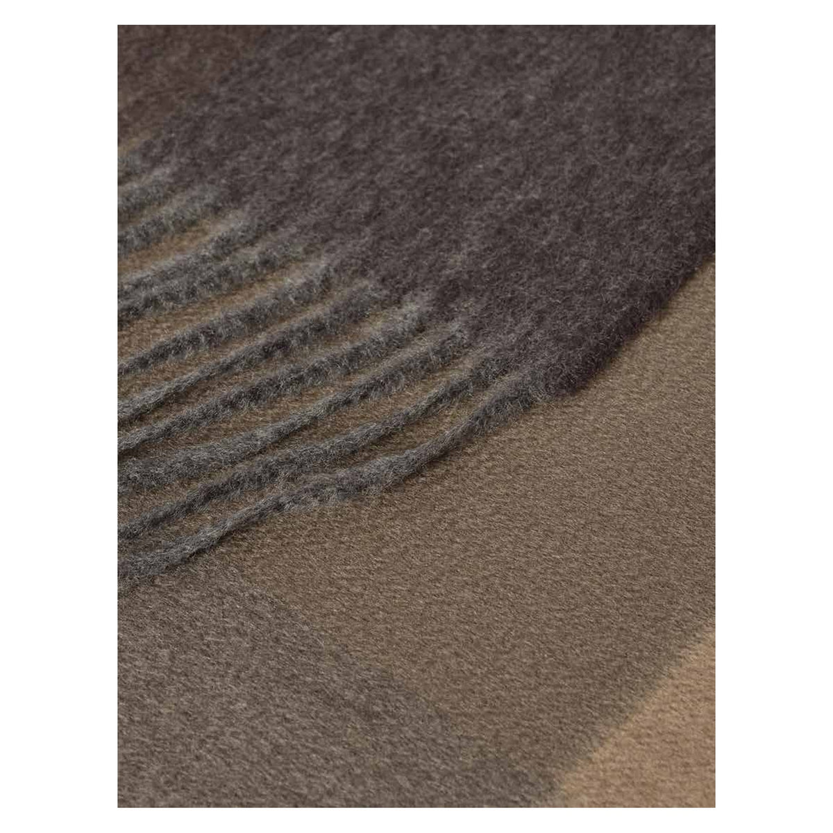 Johnstons of Elgin Umbra Plaid Throw in Cairn — detail
