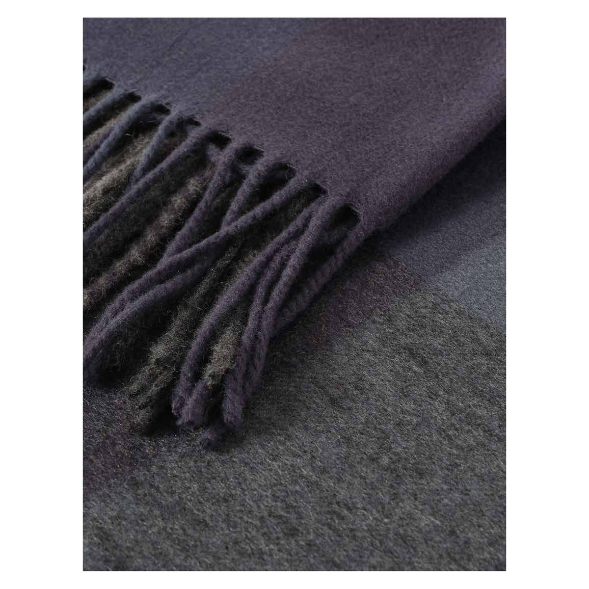 Johnstons of Elgin Umbra Plaid Throw in Scapa — detail