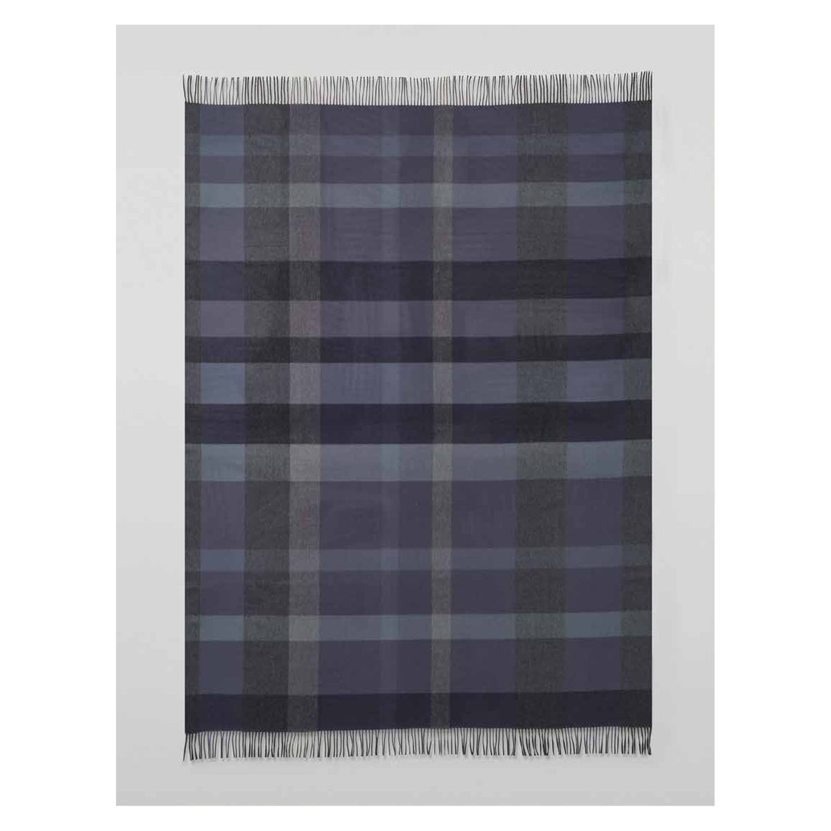 Johnstons of Elgin Umbra Plaid Throw in Scapa — laid flat