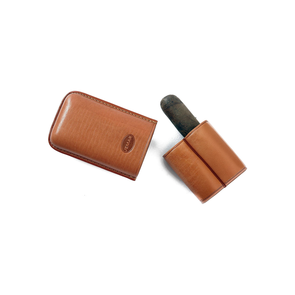 Jemar 121/2 2-cigar leather case