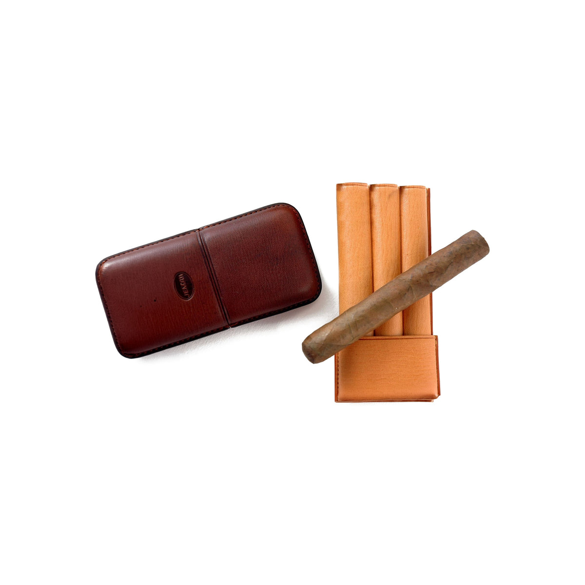 Jemar 121/3 3-cigar leather case