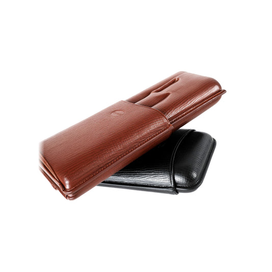 Jemar 464/3 - Oscaria 3-cigar leather case - Black