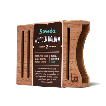 Boveda cedar wooden holder for 2 packs in retail packaging