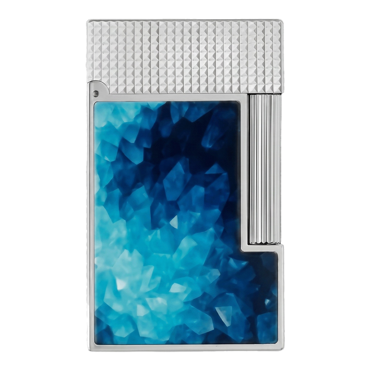 Briquet S.T. Dupont Ligne 2 — Géode bleu & palladium