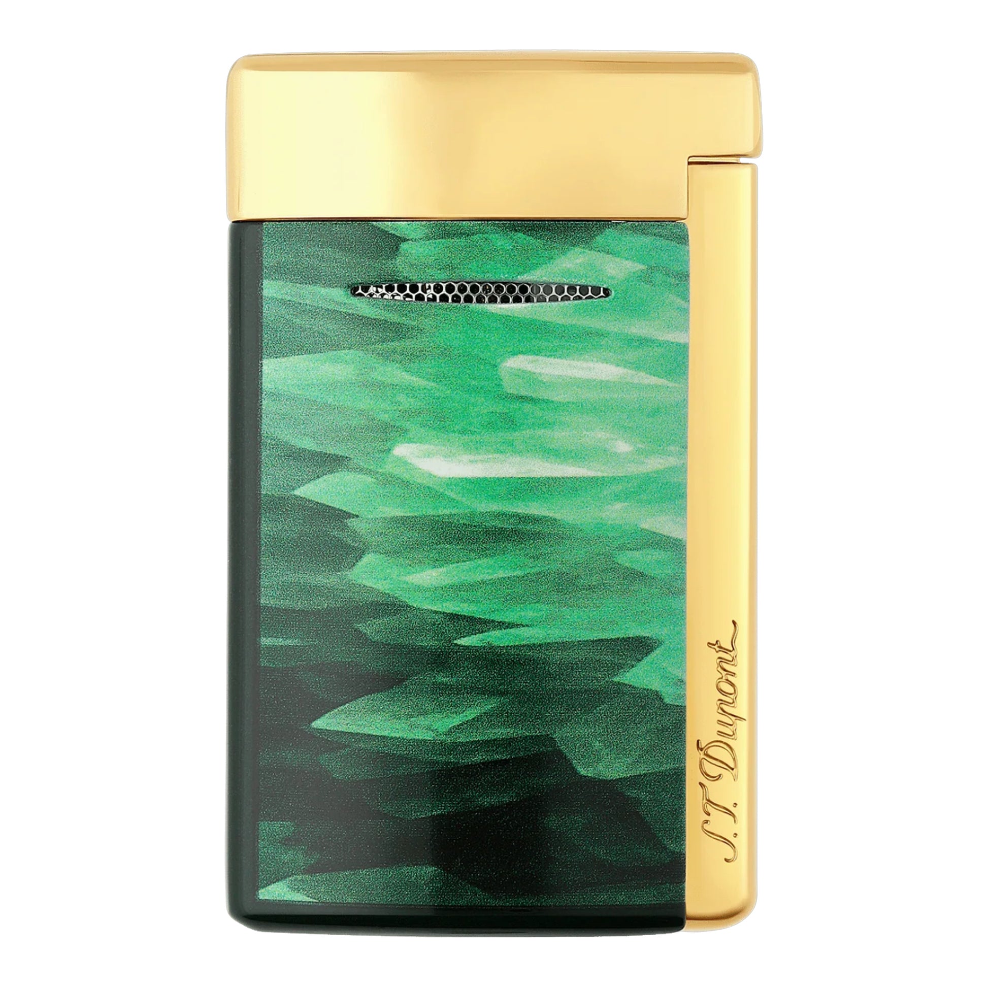 S.T. Dupont Minijet Lighter — Géode Green & Gold