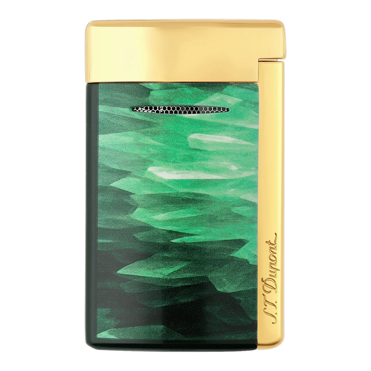 S.T. Dupont Minijet Lighter — Géode Green & Gold