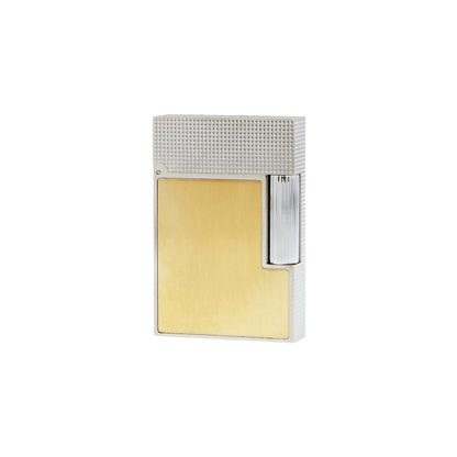 Briquet S.T. Dupont Pdd palladium brossé duo — vue de trois quarts