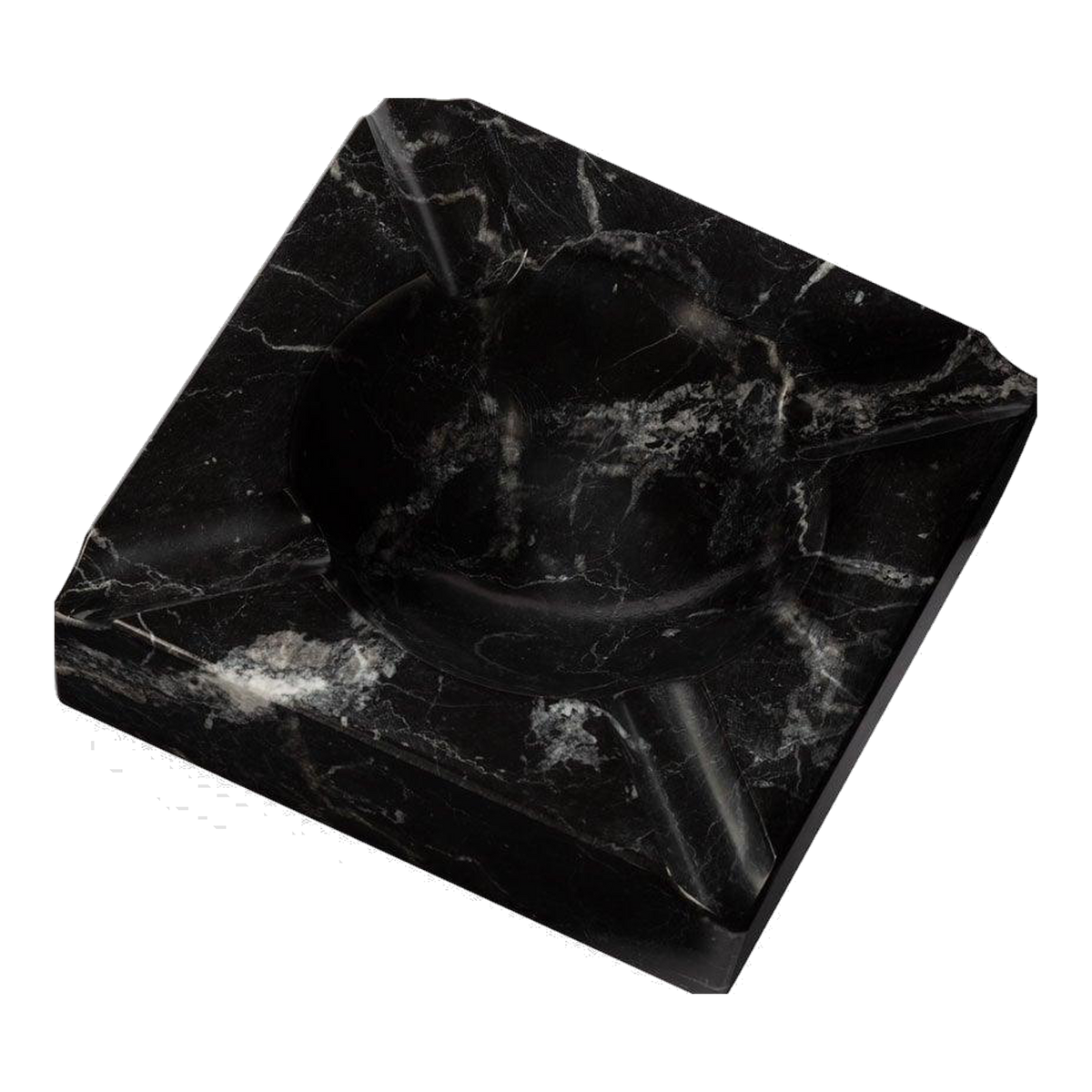 Cendrier grand format en marbre Nero Marquina