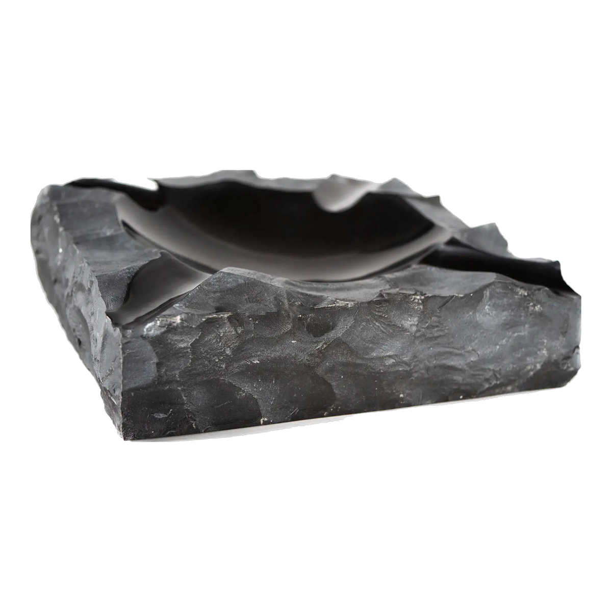 Ashtray Nero Belgio Marble - Hand Carved