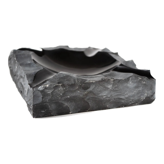 Ashtray Nero Belgio Marble - Hand Carved