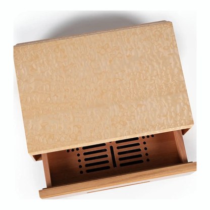 Humidor Litolite Diamond petit format en tamo (loupe de frêne du Japon)