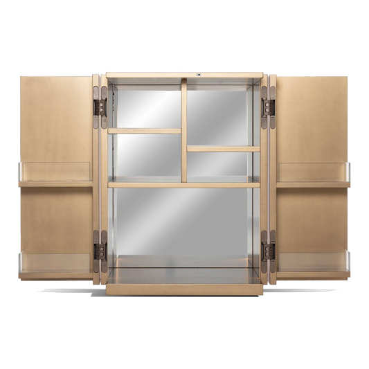 Lacquered Bar Cabinet - Gold Or Silver