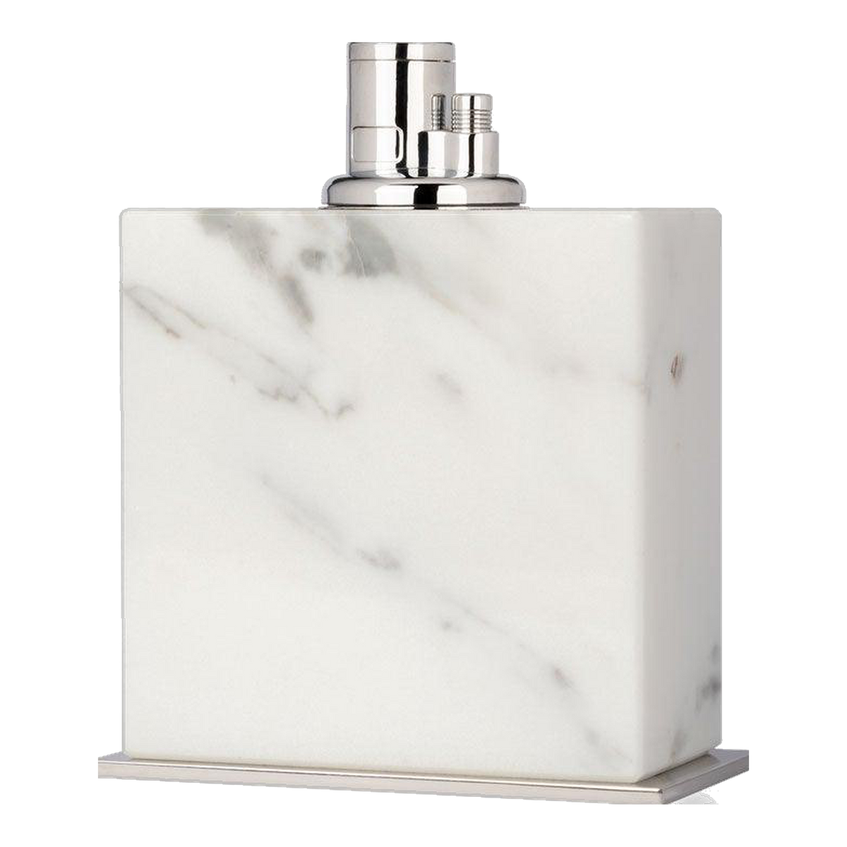 Litolite table lighter in Calacatta Bianco marble with triple-jet flame