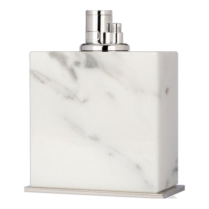 Litolite table lighter in Calacatta Bianco marble with triple-jet flame