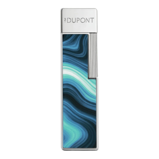 S.T. Dupont Twiggy Lighter — Géode Blue & Chrome