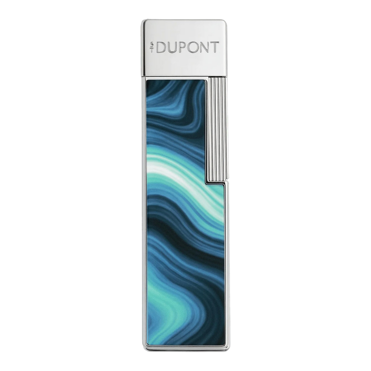 S.T. Dupont Twiggy Lighter — Géode Blue & Chrome