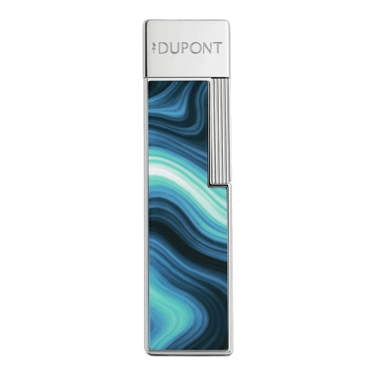 S.T. Dupont Twiggy Lighter — Géode Blue & Chrome