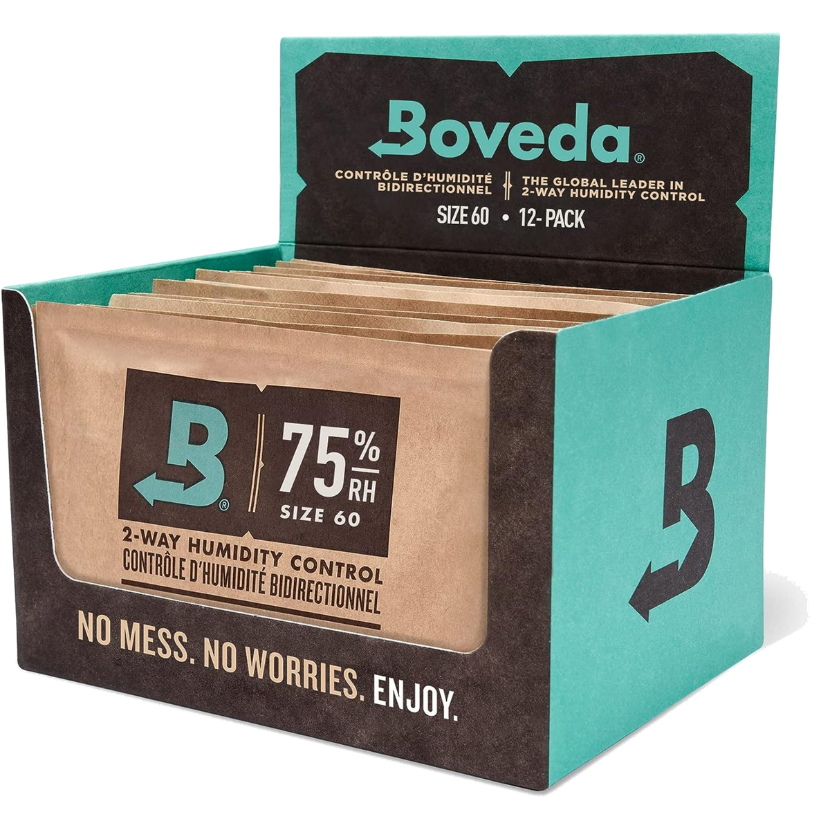 Boveda 75% RH Size 60 12-Pack Retail Box