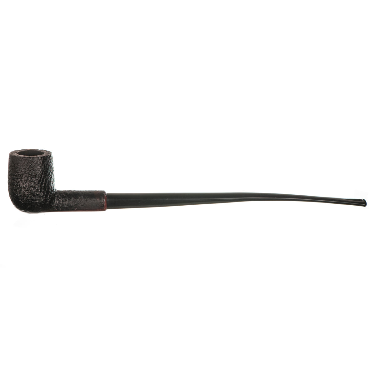 Vincenzo Churchwarden Pipe Black Sandblast #20
