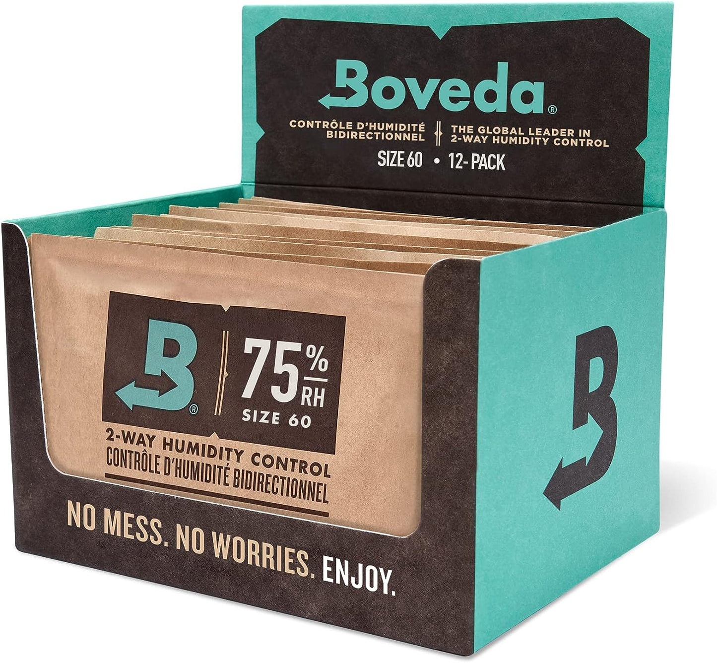 Boveda 75% RH Size 60 12-Pack Retail Box