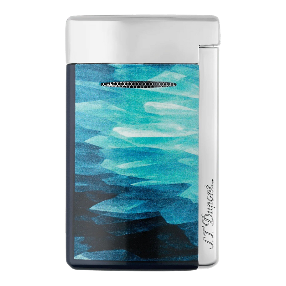 S.T. Dupont Minijet Lighter — Géode Blue & Chrome