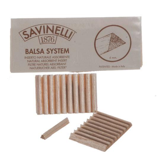 Savinelli Balsa 6MM Wood Filters (20 Pack)