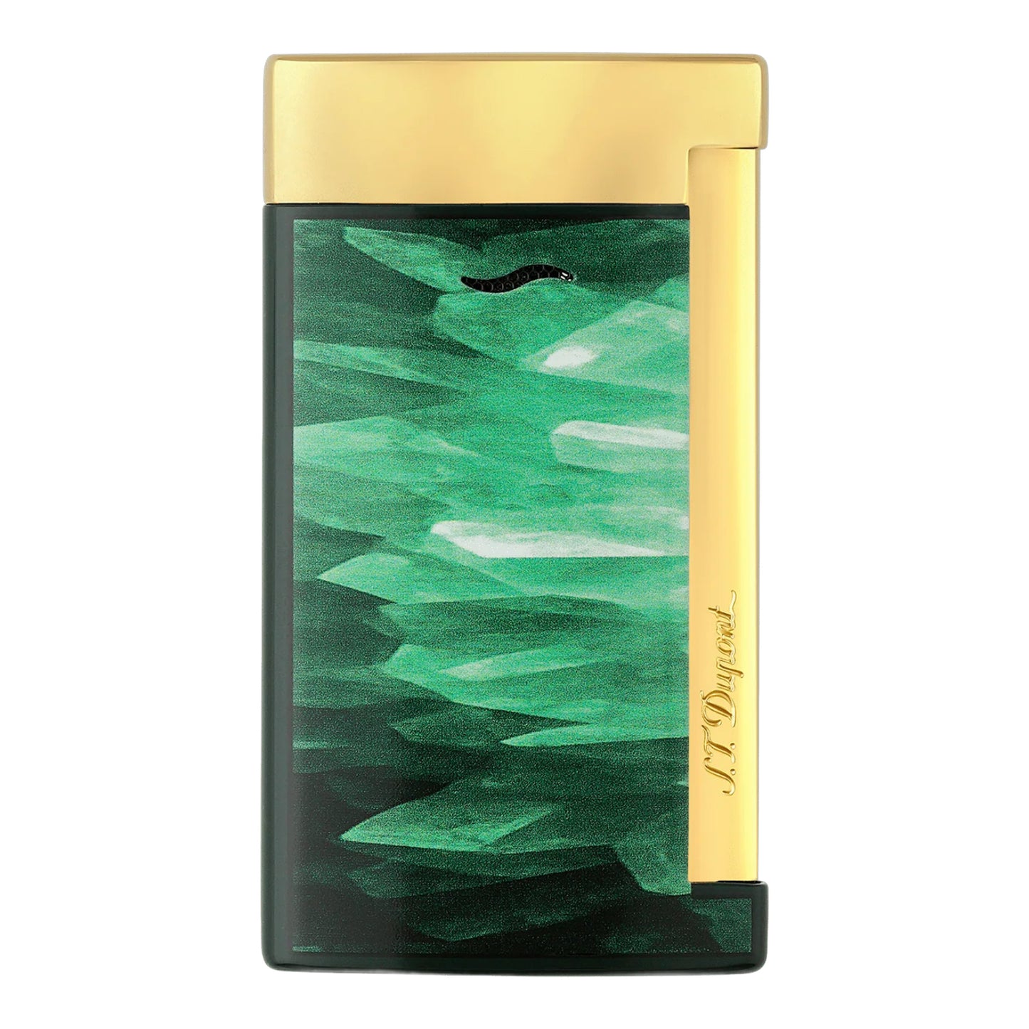 S.T. Dupont Slim 7 Lighter — Géode Green & Gold